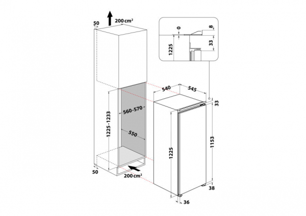 Ignis ARL 12 GS 2 Einbaukühlschrank